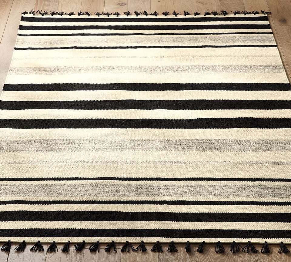 Titus Striped Handcrafted Indoor/Outdoor Rug Pottery Barn Australia
